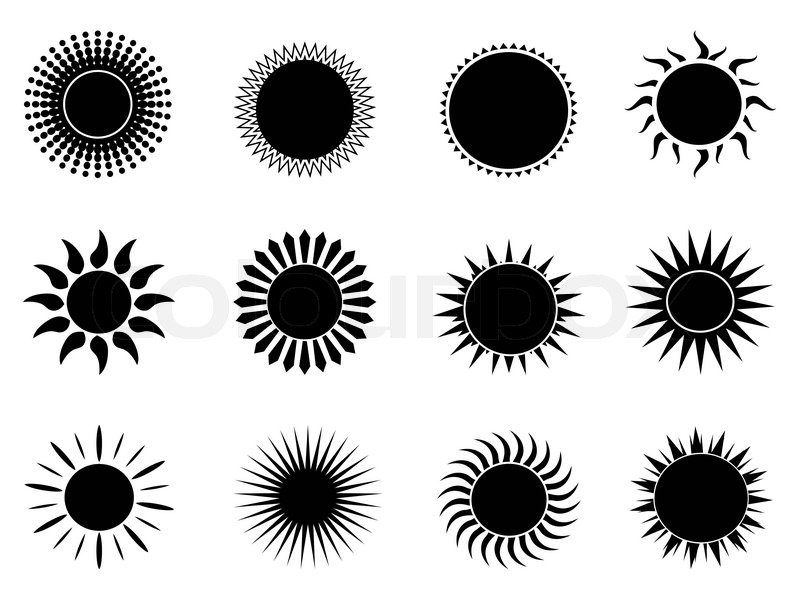 Isolated Black Sun Icons Set From Stock Vector Colourbox 800x600 Isolated Black Sun Icons Set From Stock Vector Colourbox