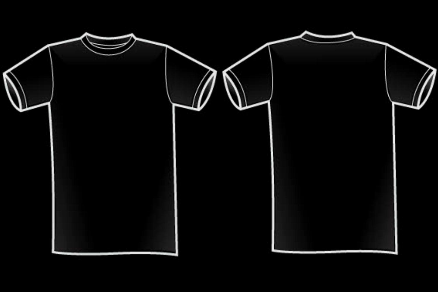 Black T Shirt Template Vector at Collection of Black