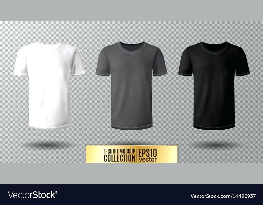 1000x780 Shirt Mock Up Set T Shirt Template Black Gray Vector Image Grey T
