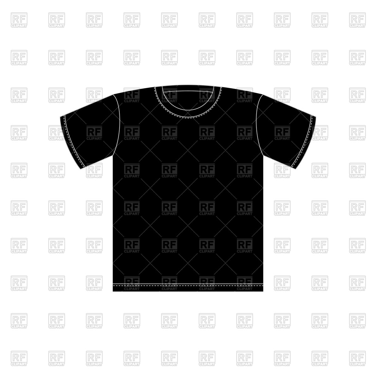 1200x1200 Black T Shirt Template Vector Image Of Objects Maryvalery