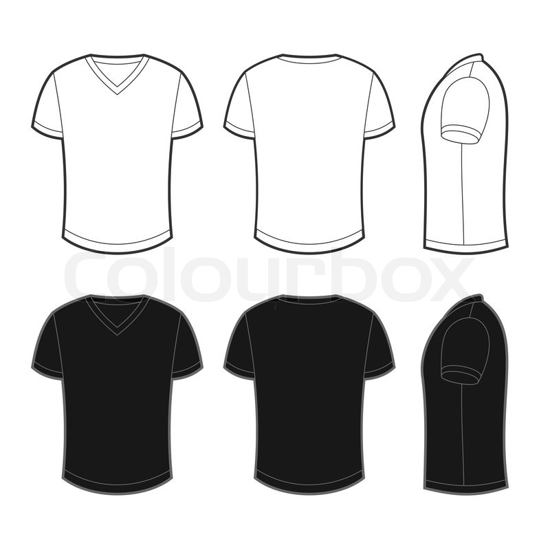 800x800 Front, Back And Side Views Of White Stock Vector Colourbox
