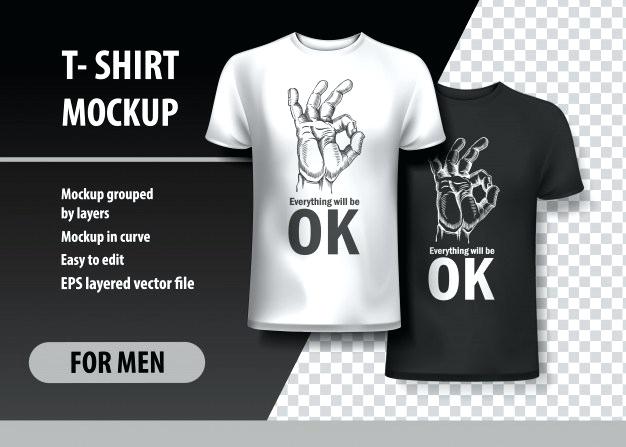 626x447 White T Shirt Vector Template