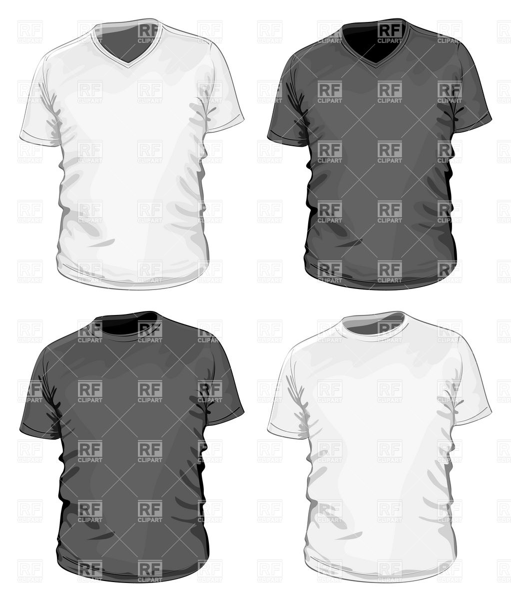 1023x1200 Black And White Short Sleeved Men's T Shirt Vector Image Of Beauty