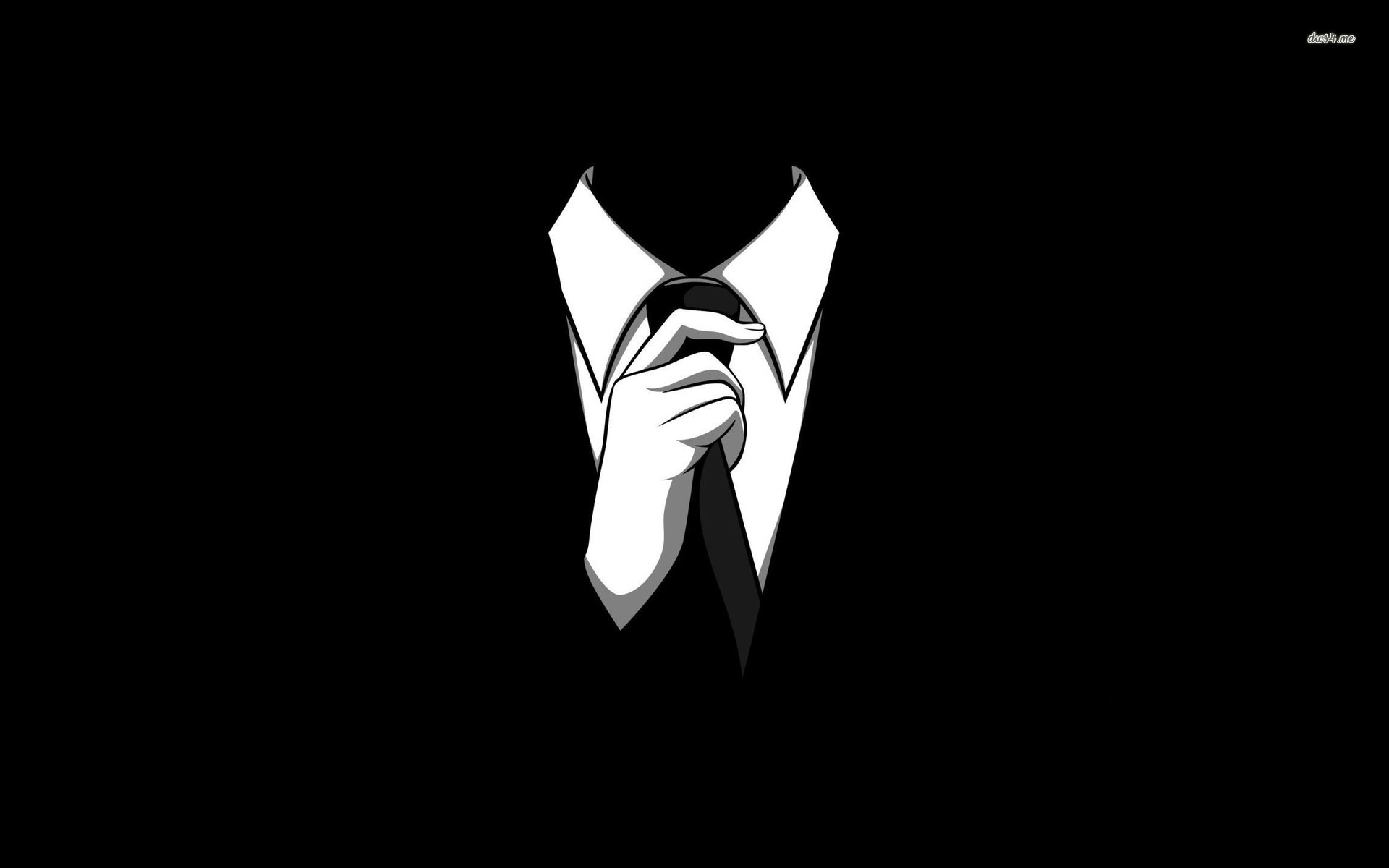 1920x1200 Anonymous Black Tie Wallpaper