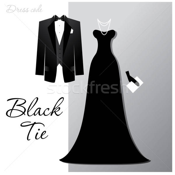 600x600 Black Tie Vector Illustration Antonina Tsyganko