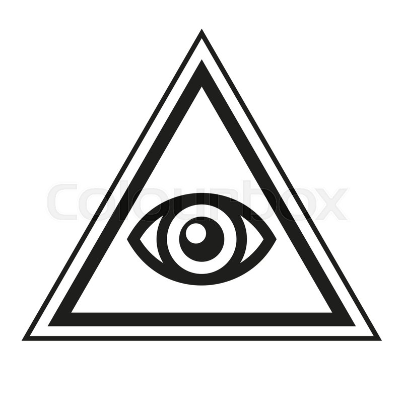 800x800 Masonic Symbol All Seeing Eye Inside Stock Vector Colourbox