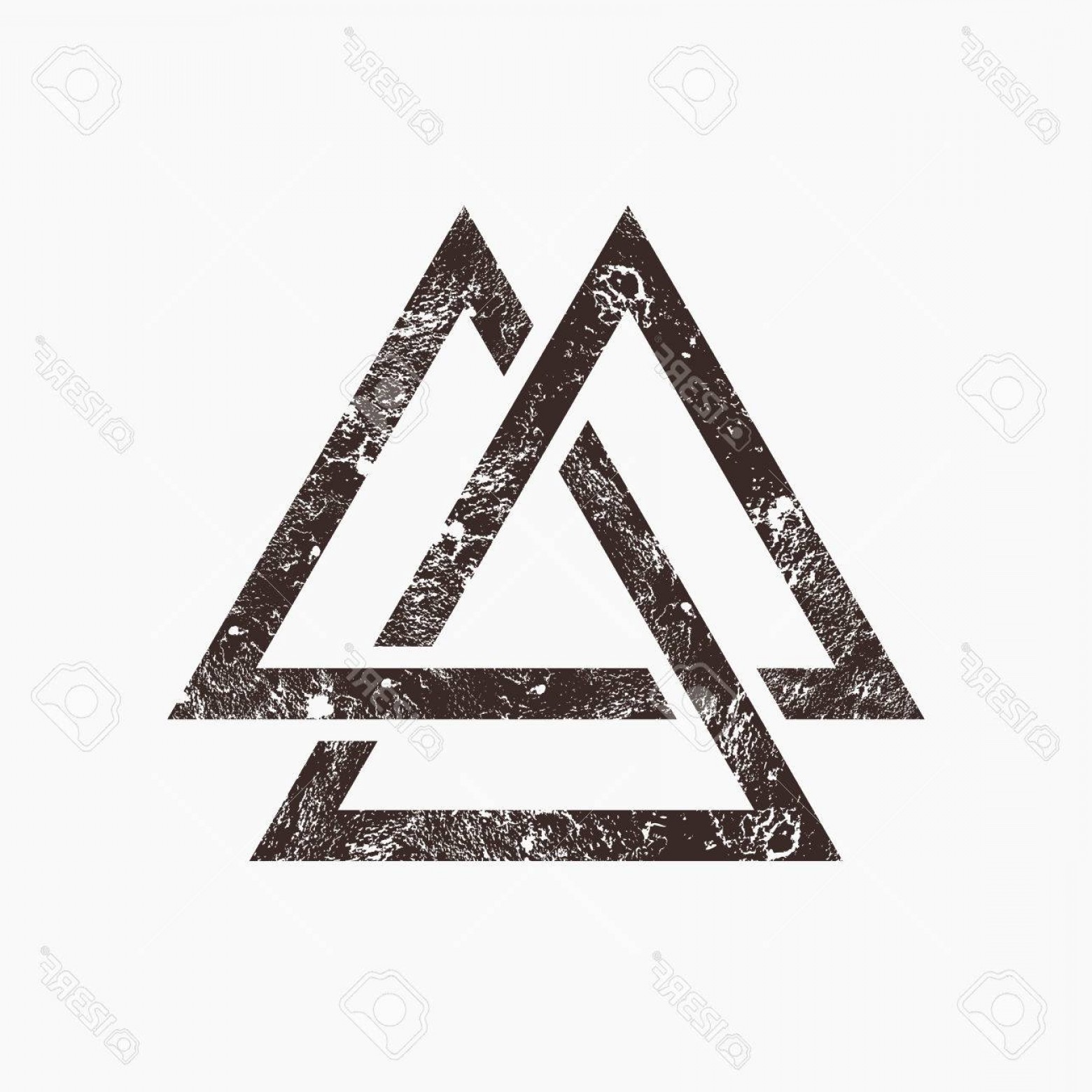 1560x1560 Photostock Vector Three Interlocking Triangles Grunge Background