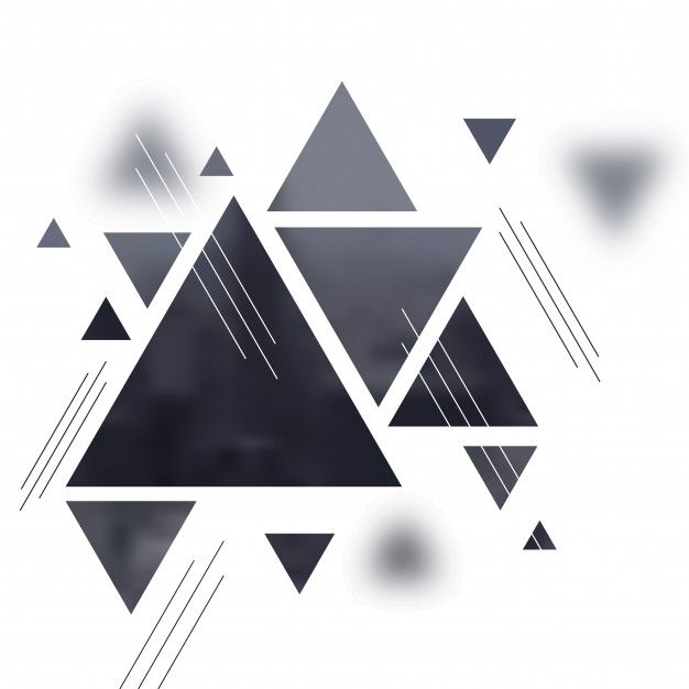 626x626 Abstract Minimilistic Background With Grey Triangles On White