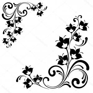 300x300 Flower Black A White Pattern Vector Soidergi