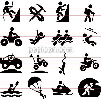 400x393 Adventure Sports Icons