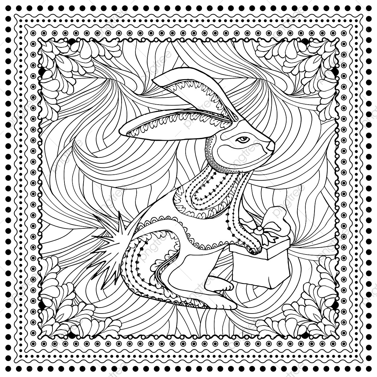 1200x1200 Black Vector Mono Color Illustration For Merry Christmas And Happy