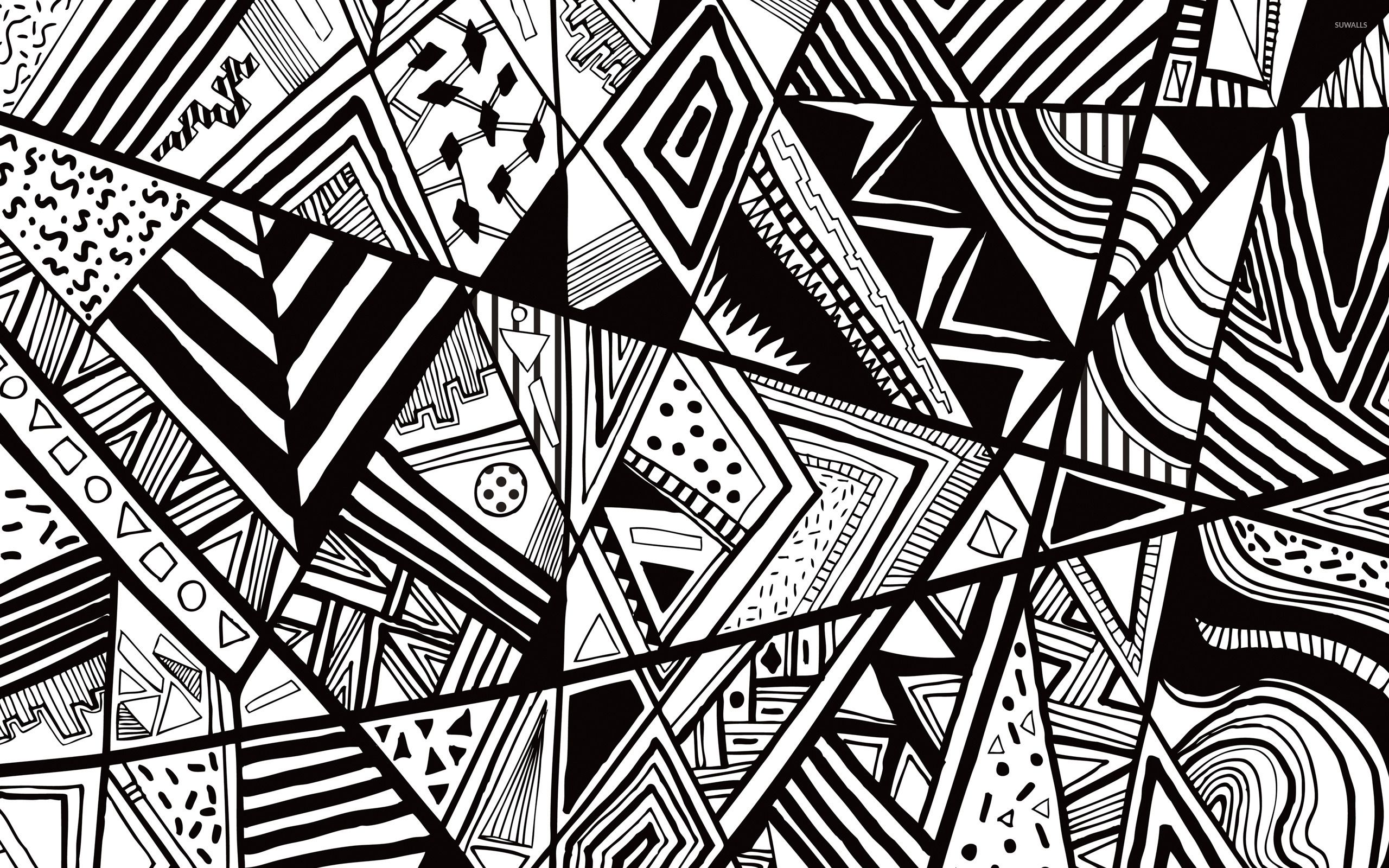 2560x1600 Black And White Vector Wallpapers