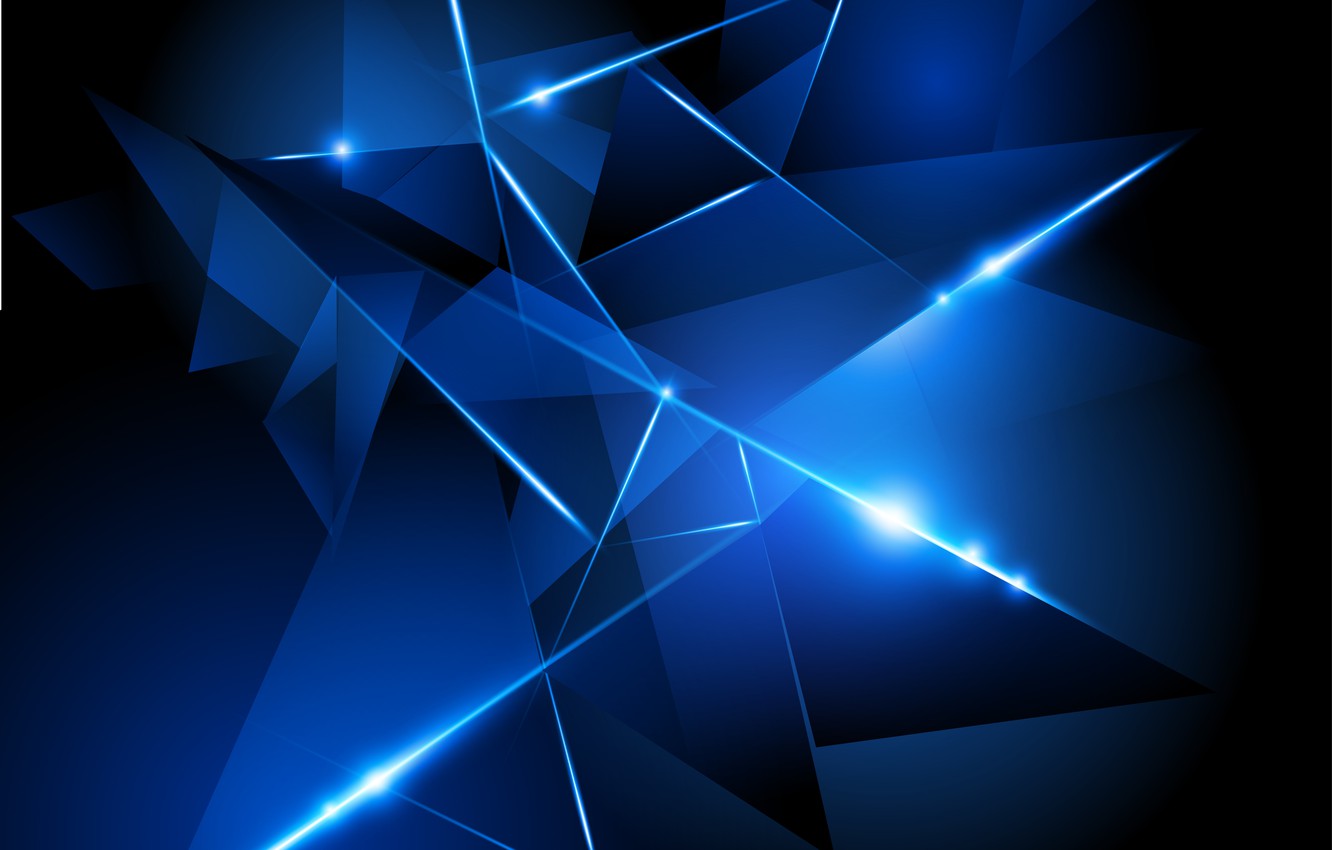 1332x850 Wallpaper Vector, Blue, Black, Abstraction, Glow, Blue, Abstract