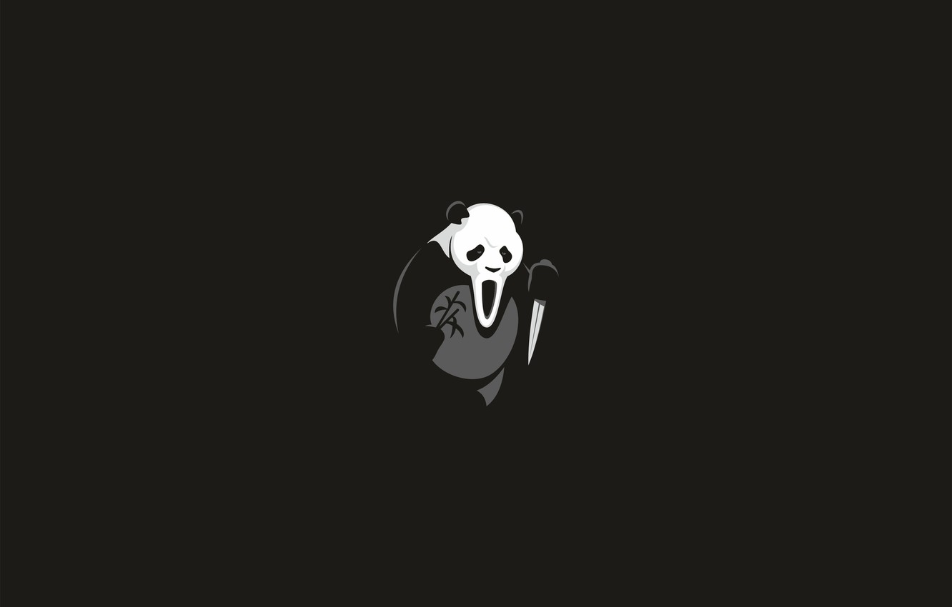 1332x850 Wallpaper Vector, Black, Art, Creative, Panda, Attack Images
