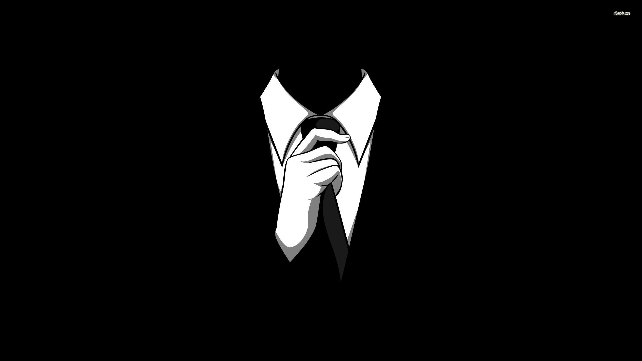 2560x1440 Anonymous Black Tie Wallpaper