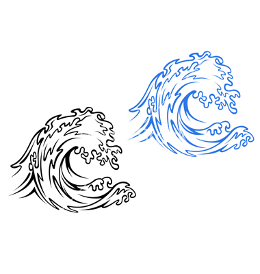 380x400 Black Wave Vector Images