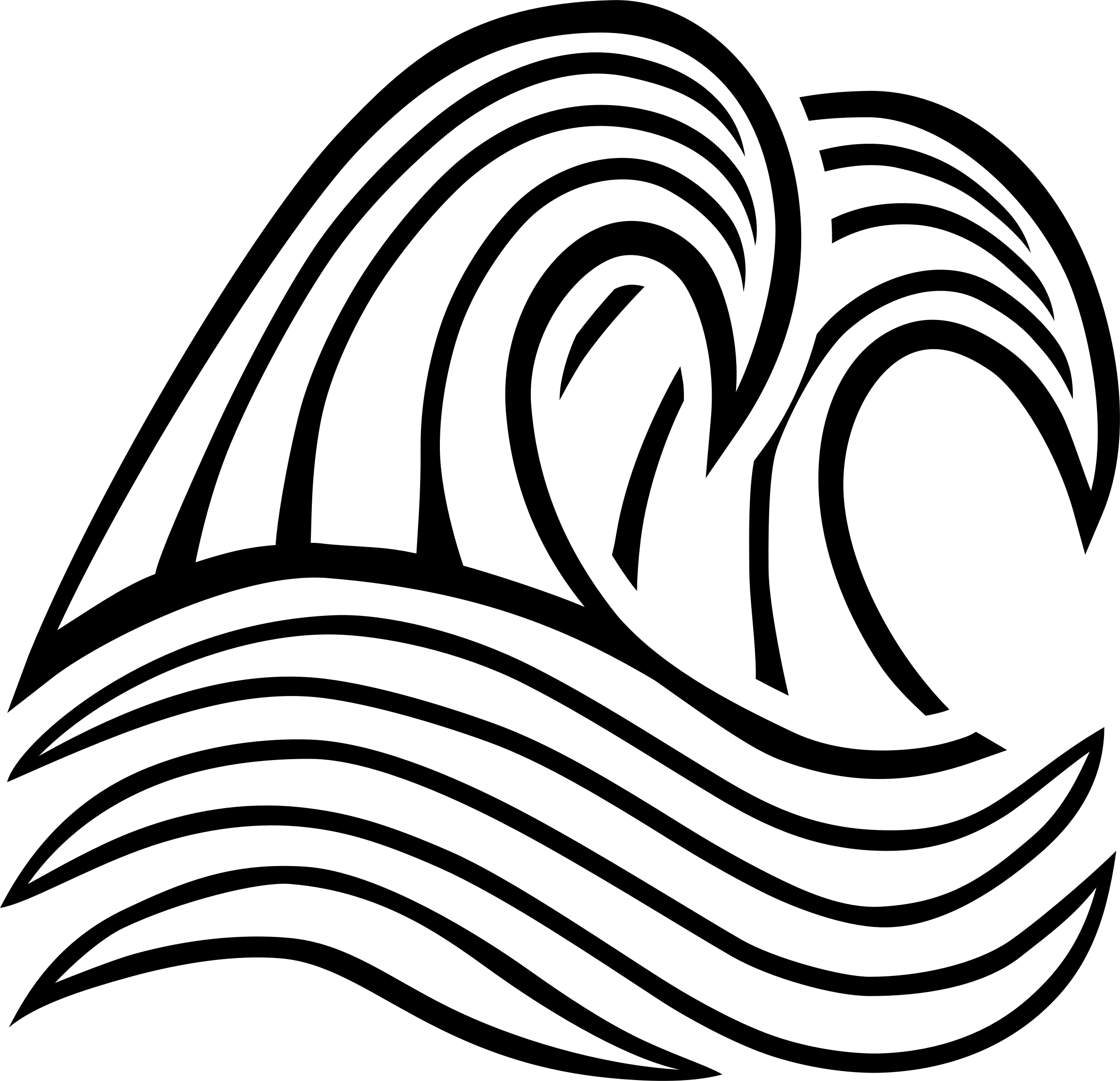 Black And White Wave Png Free Logo Image