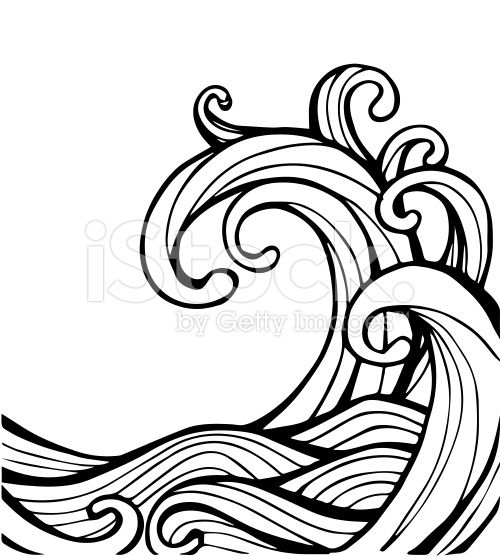 500x556 Vector Of Abstract Wave In Black And White Camping Abstract