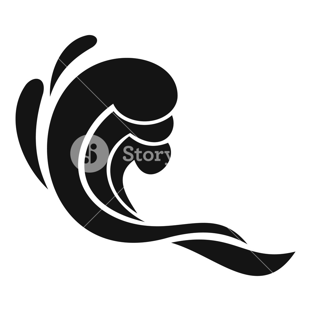 1000x1000 Water Wave Icon Simple Illustration Of Water Wave Vector Icon