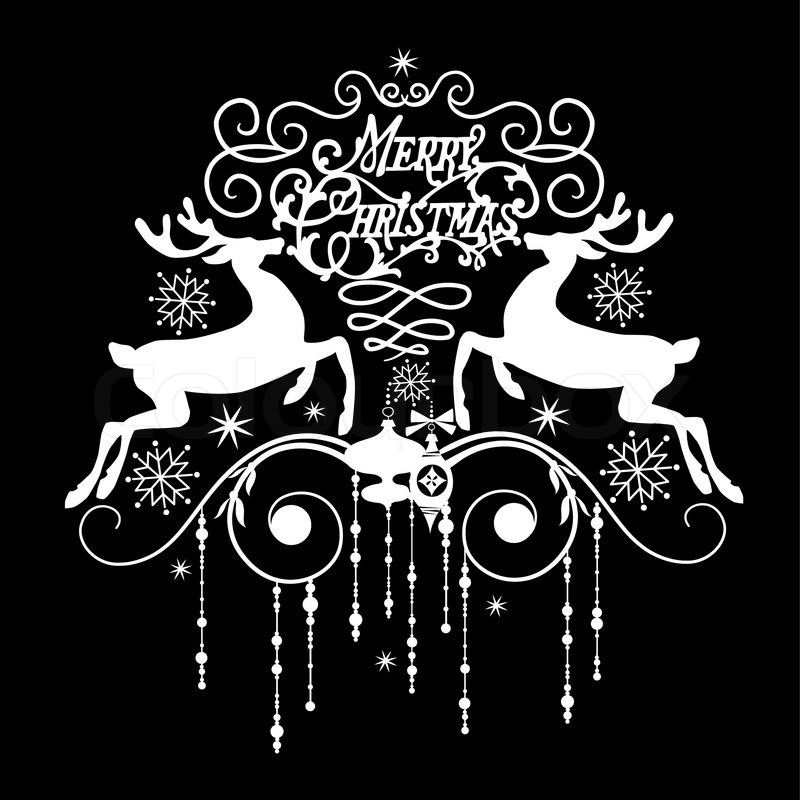 800x800 Merry Christmas Black And White