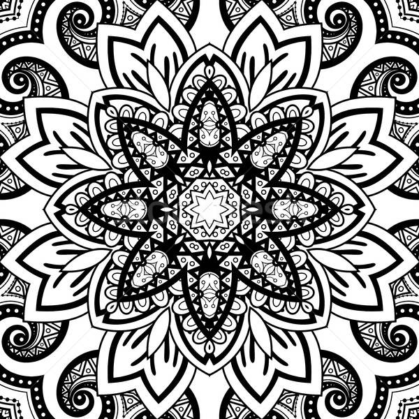 600x600 Vector Seamless Abstract Black And White Tribal Pattern Vector