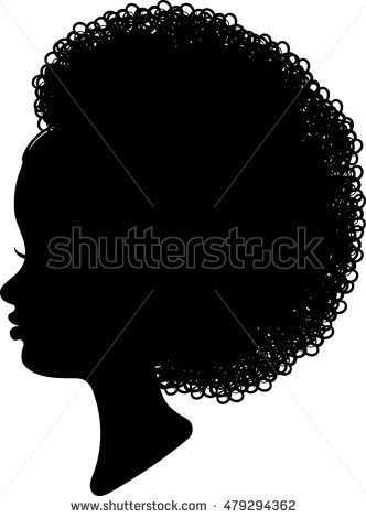 332x470 Black Woman Silhouette Profile