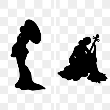360x360 Free Download Black Woman Silhouette Decoration Png Images