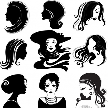 367x368 Black Woman Silhouette Free Vector Download