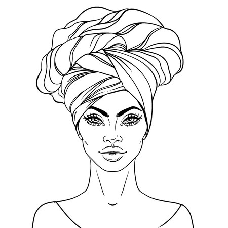450x450 African American Pretty Girl Vector Illustration Of Black Woman