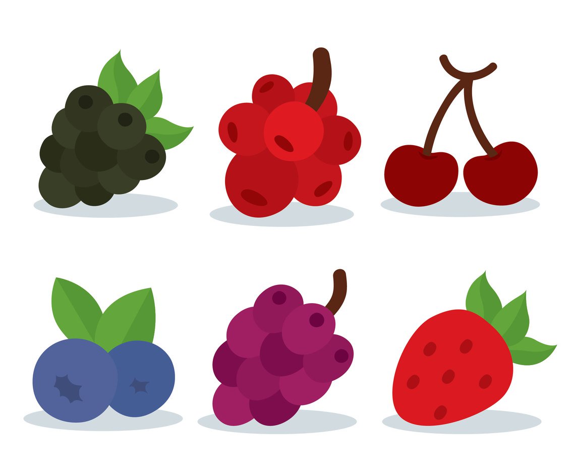 Berries Fruit Collection On White Vector Vector Art Graphics 1136x936 Berries Fruit Collection On White Vector Vector Art Graphics