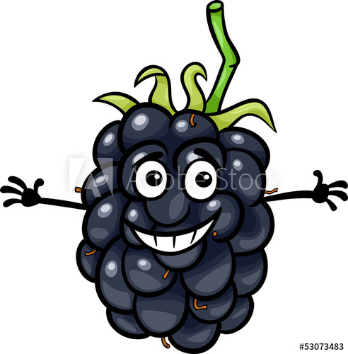 Funny Blackberry Fruit Cartoon Illustration 492x500 Funny Blackberry Fruit Cartoon Illustration