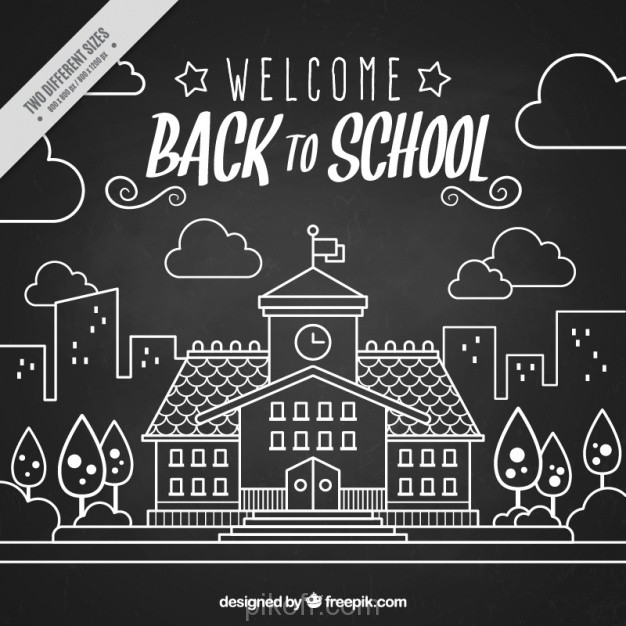 626x626 Blackboard Background Of Hand Drawn Back To School Vector Free