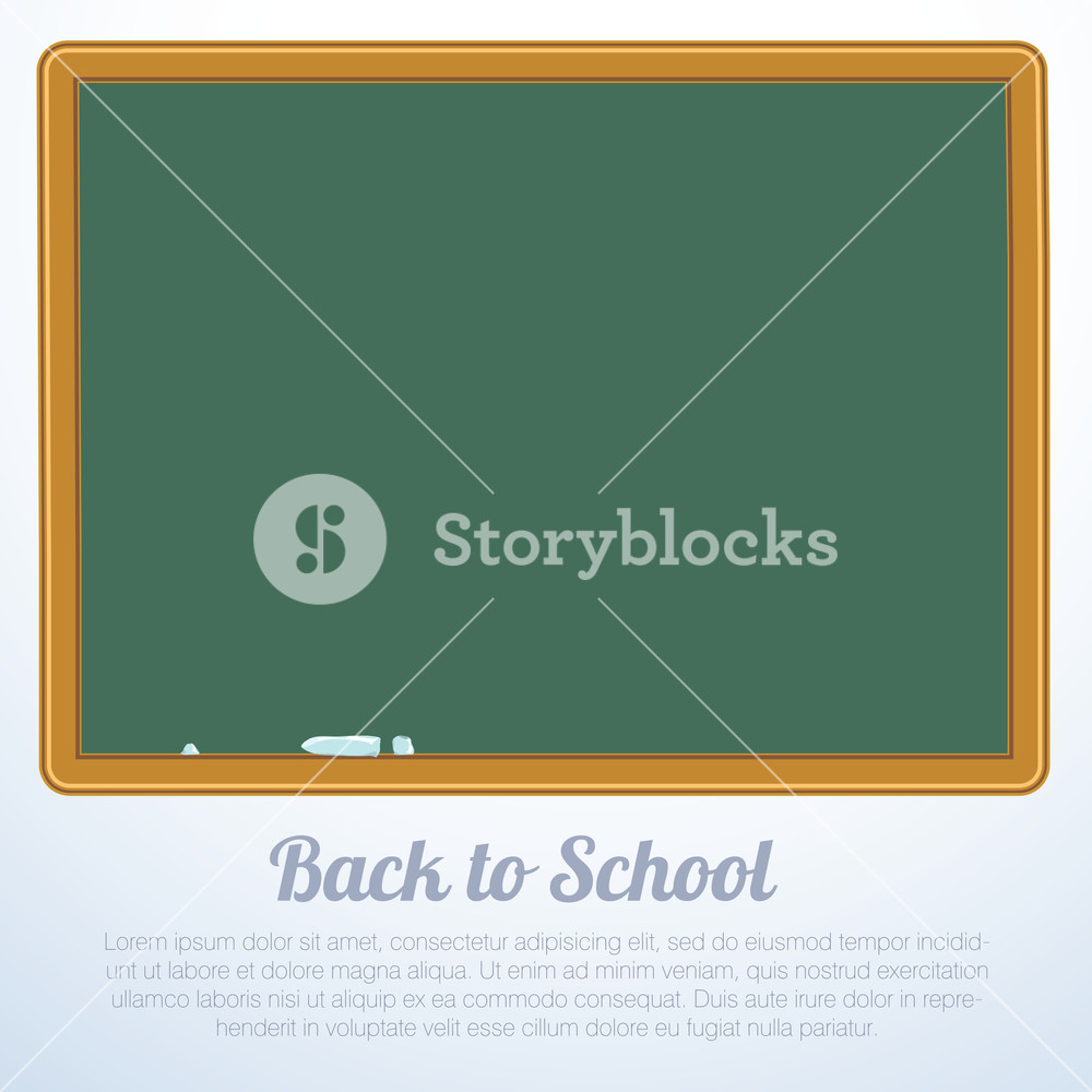 1000x1000 Blank Green Chalkboard, Blackboard Vector Back To School
