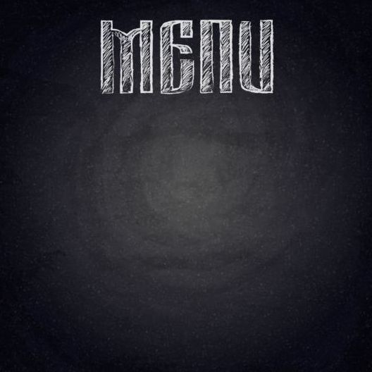 528x528 Restaurant Menu With Blackboard Background Vector Free Download