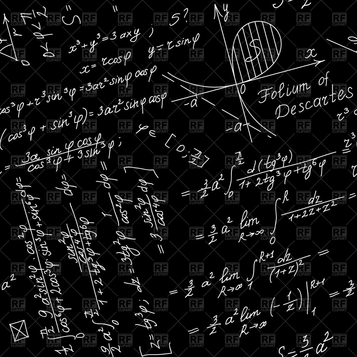 Seamless Background With Math Formulas On A Blackboard Vector 1200x1200 Seamless Background With Math Formulas On A Blackboard Vector