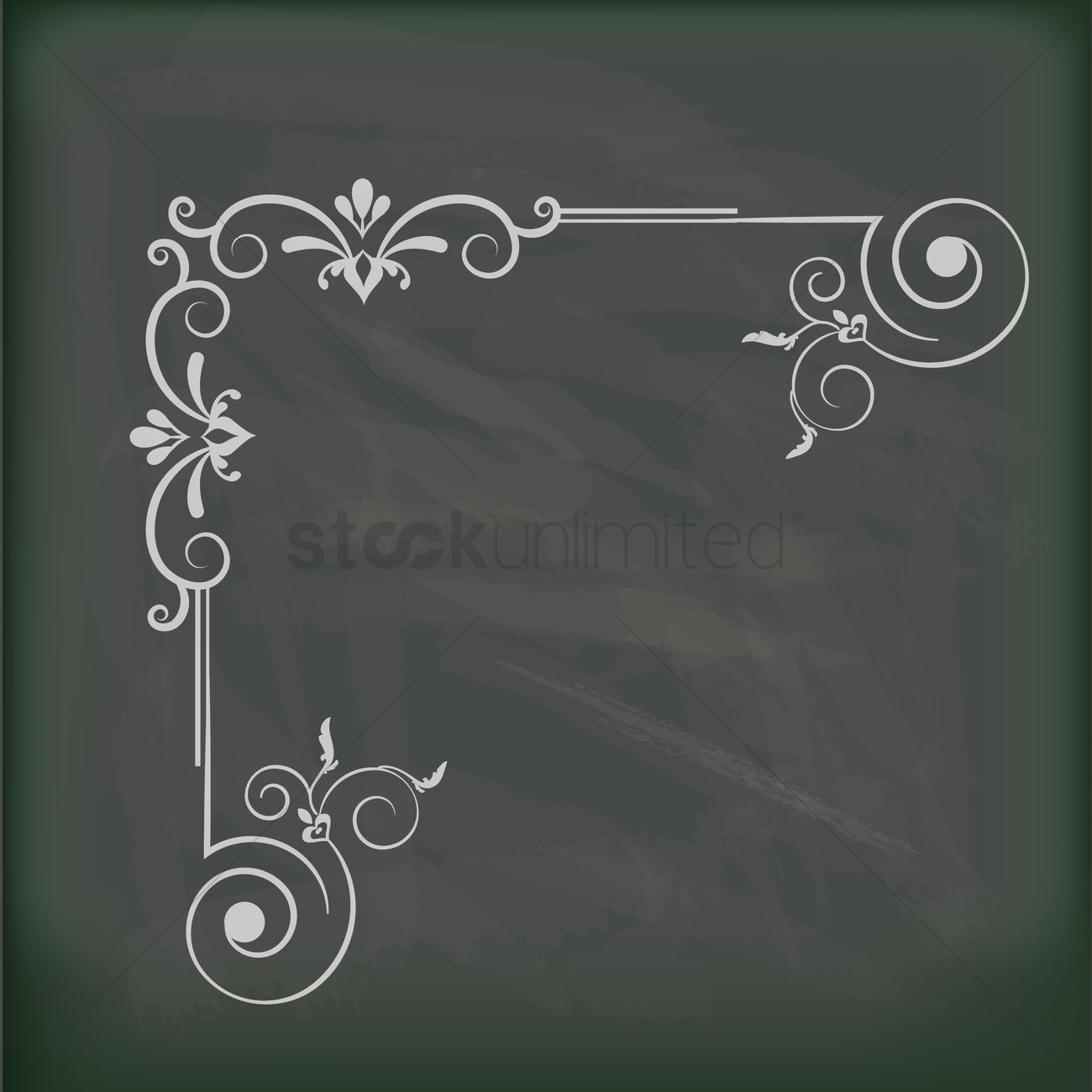 Vintage Frames On A Blackboard Vector Image 1300x1300 Vintage Frames On A Blackboard Vector Image