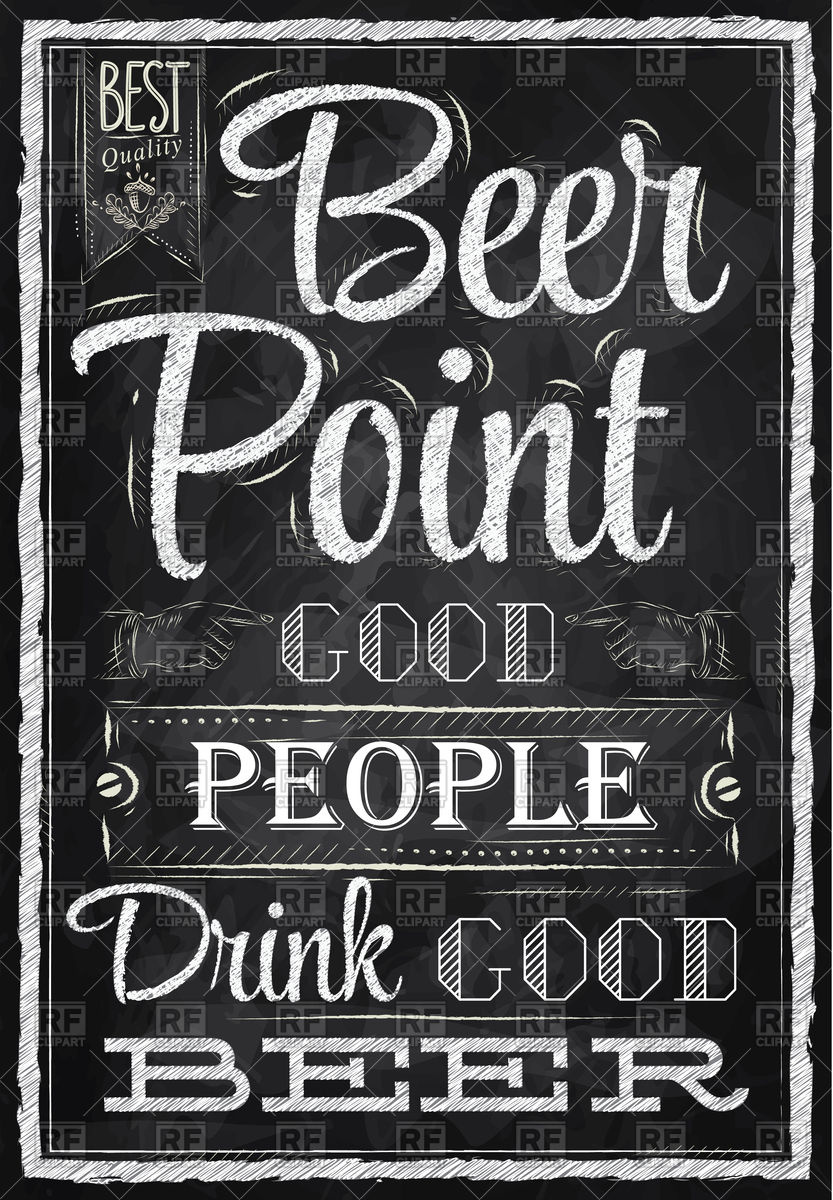 Beer Point, Good People Drink Good Beer Lettering On Blackboard 833x1200 Beer Point, Good People Drink Good Beer Lettering On Blackboard