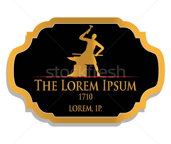 600x506 Blacksmith Logo Design Vector Illustration Serap Dursun