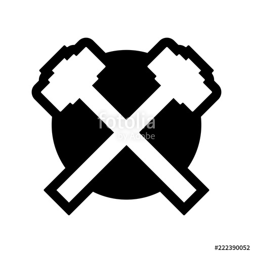 500x500 Blacksmith Logo Industry Icon Steel Symbol Vector