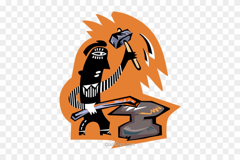 840x560 Blacksmith Royalty Free Vector Clip Art Illustration
