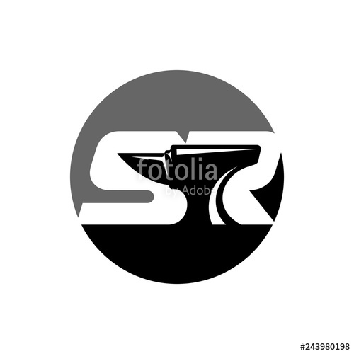 Blacksmith Vector Logo Anvil Symbol Letter S And R Stock Image 500x500 Blacksmith Vector Logo Anvil Symbol Letter S And R Stock Image