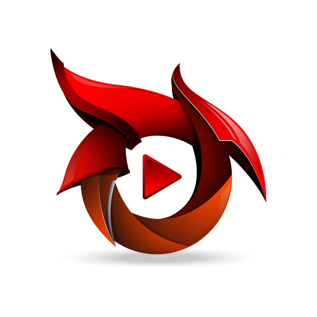 640x640 Play Icon Design Blade Vector Attractive Icon With Sharp Border