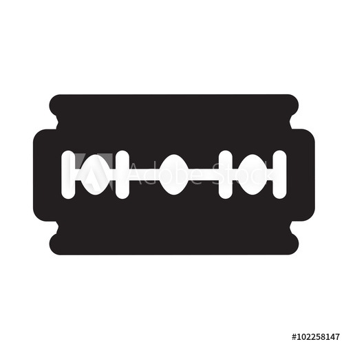500x500 Razor Blade Vector Icon