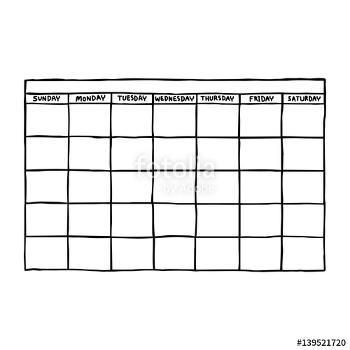 Blank Calendar Vector at Vectorified.com | Collection of Blank Calendar ...