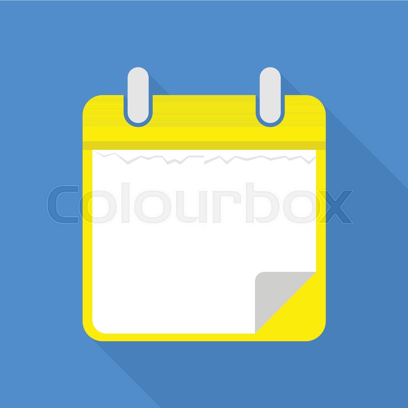800x800 Blank Calendar Icon Flat Illustration Stock Vector Colourbox