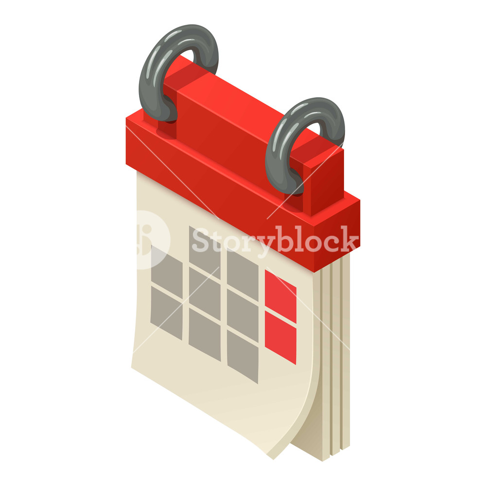 1000x1000 Blank Calendar Icon Isometric Illustration Of Blank Calendar