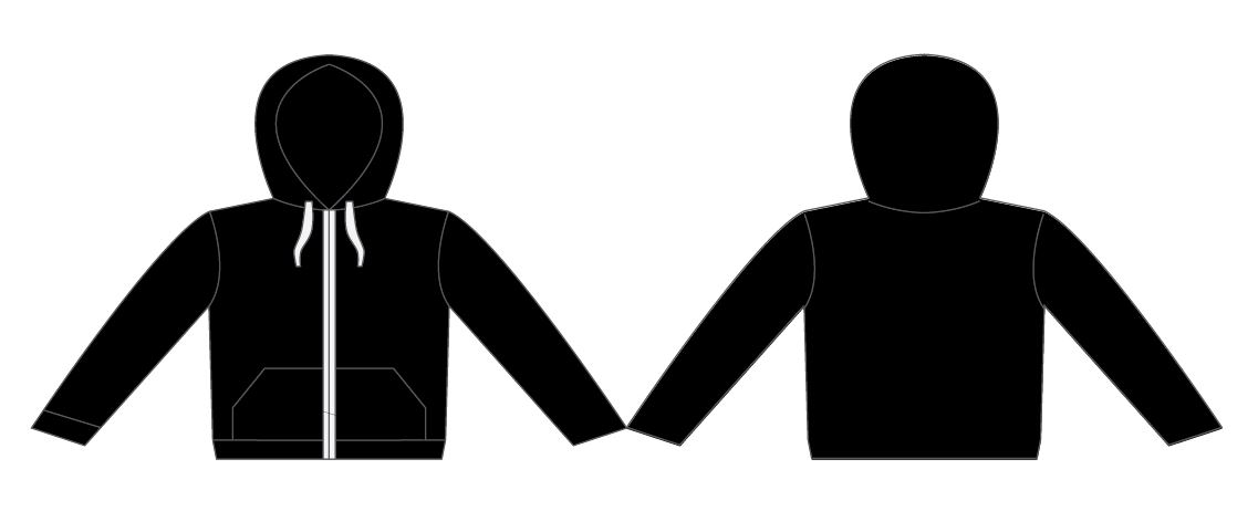 1137x481 Blank Hoodie Templates For Screen Printing