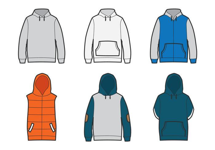 Blank Hoodie Template Vector at Vectorified.com | Collection of Blank ...