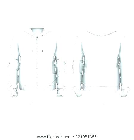 450x470 Zip Hoodie Template