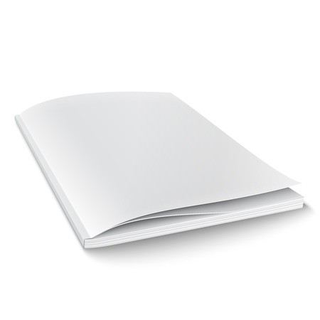 450x450 Blank Magazine Template On White Background With Soft Shadows